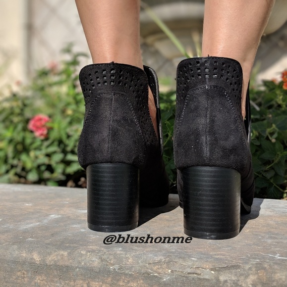 Side Cut Open Toe Booties - Picture 3 of 4